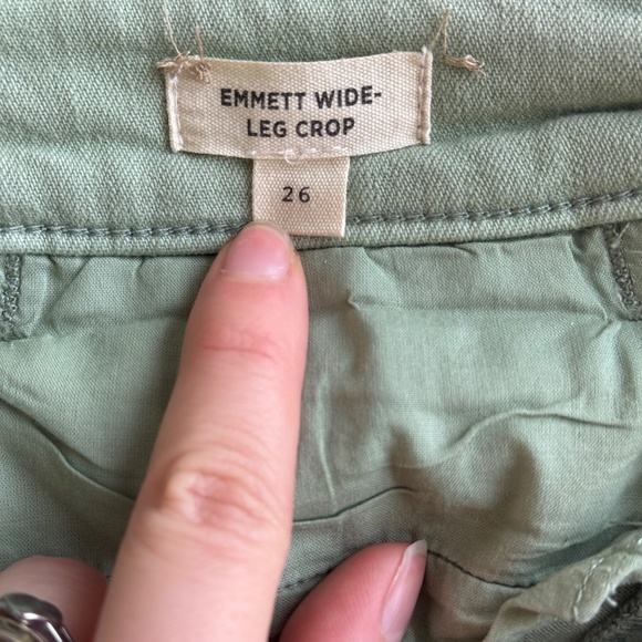 MADEWELL Pistachio Emmett Wide-Leg Crop Pant Welt Pocket Edition - Picture 9 of 9